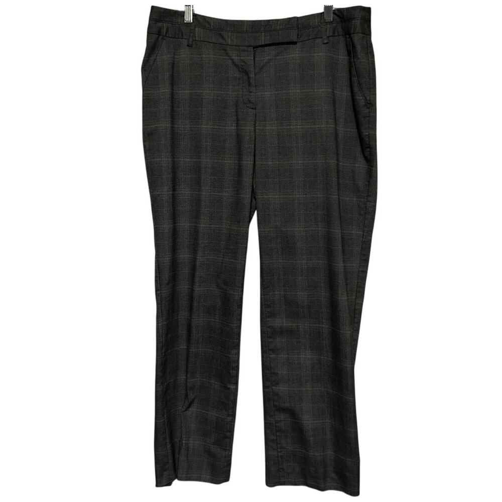 Zac & Rachel Women's Gray Plaid Dress‎ Pants Zips, Buttons & Hooks Size 16